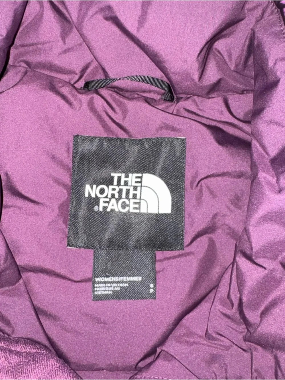 NWT The North Face Sz S ACONCAGUA Down Puffer Vest Women’s Purple BlackBerry